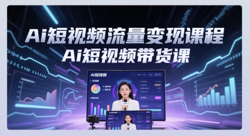 Ai短视频流量变现课程，Ai短视频带货课-我爱发帖
