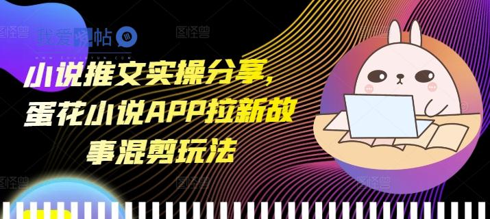 小说推文实操分享，蛋花小说APP拉新故事混剪玩法-我爱发帖