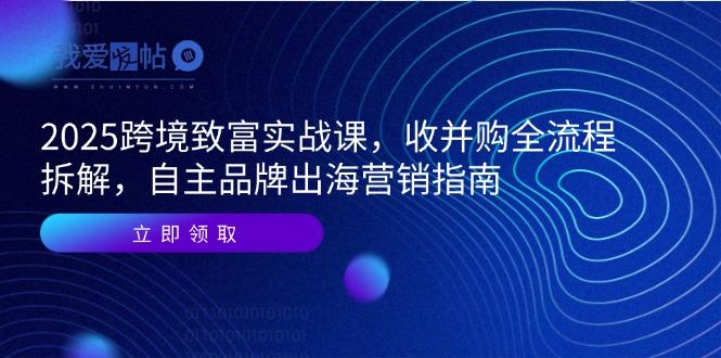 2025跨境致富实战课，收并购全流程拆解，自主品牌出海营销指南-我爱发帖