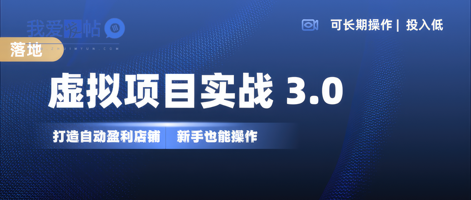 虚拟项目实操落地 3.0,新手轻松上手，单品月入1W+-我爱发帖