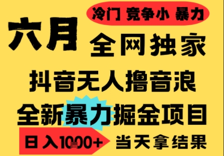 25年6月高爆抖音无人直播最新撸音浪掘金项目，小白可做，无脑日入1k+，门槛低可批量矩阵【揭秘】-我爱发帖