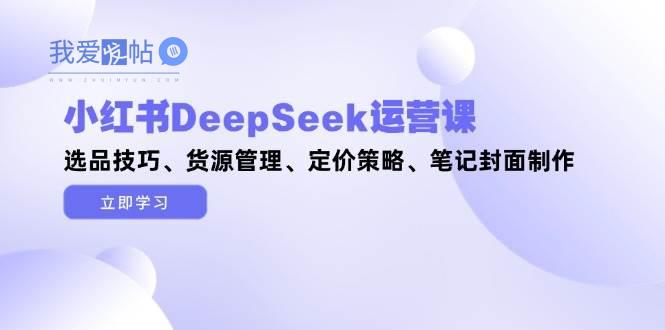 小红书DeepSeek运营课，选品技巧、货源管理、定价策略、笔记封面制作-我爱发帖