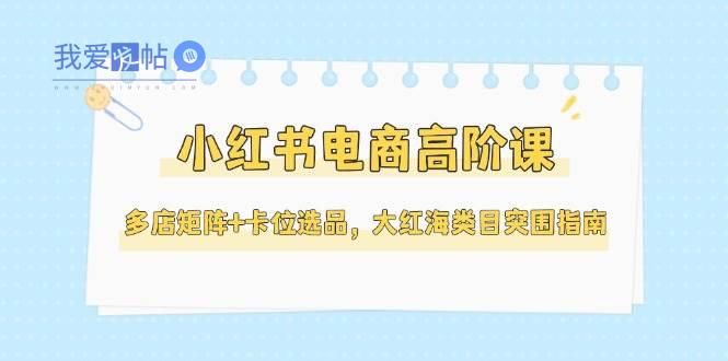 小红书电商高阶课，多店矩阵+卡位选品，大红海类目突围指南(更新5月)-我爱发帖