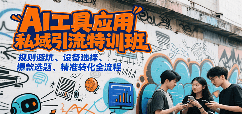 AI工具应用私域引流特训班，规则避坑、设备选择、爆款选题、精准转化全流程-我爱发帖