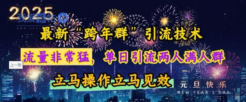 最新“跨年群”引流，流量非常猛，单日引流两人满人群，立马操作立马见效【揭秘】-我爱发帖