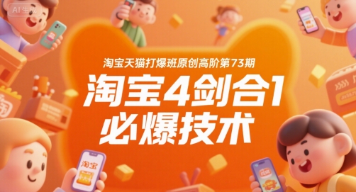 淘宝天猫打爆班原创高阶第73期，淘宝4剑合1必爆技术-我爱发帖