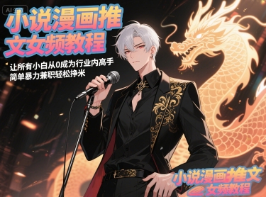 小说漫画推文女频教程，让所有小白从0成为行业内高手，简单暴力兼职轻松挣米-我爱发帖