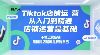 Tiktok店铺运营从入门到精通，店铺运营是基础，不懂运营店铺，瞎折腾店铺就是折腾自己-我爱发帖