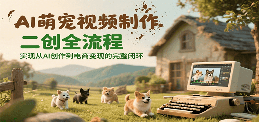 AI萌宠视频制作二创全流程，实现从AI创作到电商变现的完整闭环-我爱发帖