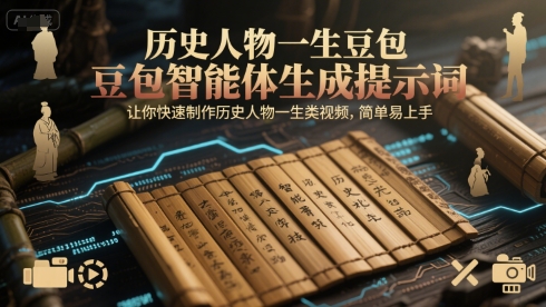 历史人物一生豆包智能体生成提示词，让你快速制作历史人物一生类视频，简单易上手-我爱发帖