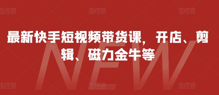 最新快手短视频带货课，开店、剪辑、磁力金牛等-我爱发帖