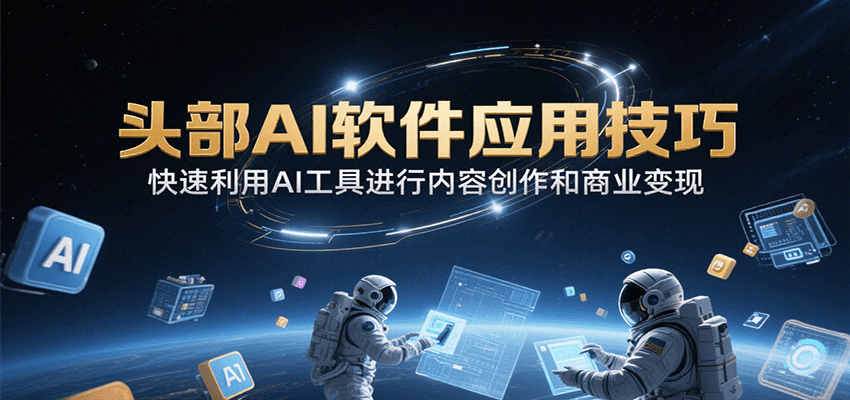 头部AI软件应用技巧，快速利用AI工具进行内容创作和商业变现-我爱发帖