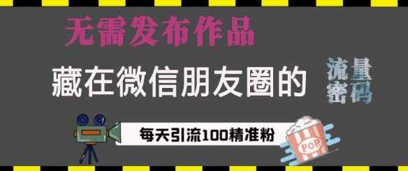 藏在微信朋友圈的流量密码，无需发布作品，单日引流100+精准创业粉【揭秘】-我爱发帖