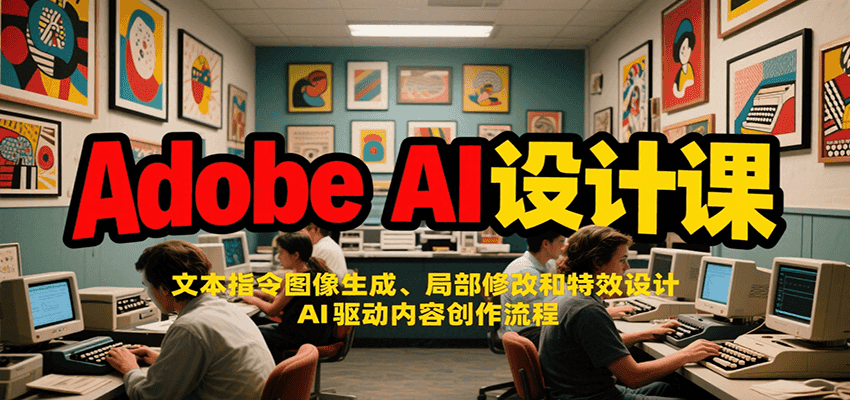 Adobe AI设计课：文本指令图像生成、局部修改和特效设计，AI驱动内容创作流程-我爱发帖