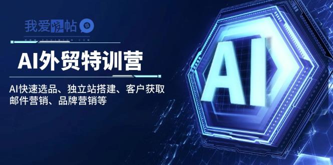 AI外贸特训营：AI快速选品、独立站搭建、客户获取、邮件营销、品牌营销等-我爱发帖