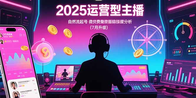 2025运营型主播：自然流起号，微付费投放技巧，罗盘数据深度解析(7月更新-我爱发帖