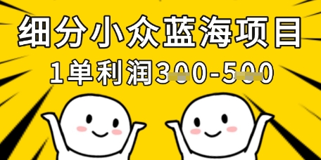 细分小众蓝海项目，一单利润3张，每月收入稳定过1w+-我爱发帖