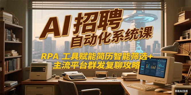 AI招聘自动化系统课，RPA工具赋能简历智能筛选+主流平台群发复聊全攻略-我爱发帖