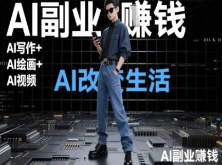 AI改变生活(Ai写作+AI绘画+Ai视频)，AI副业挣钱-我爱发帖