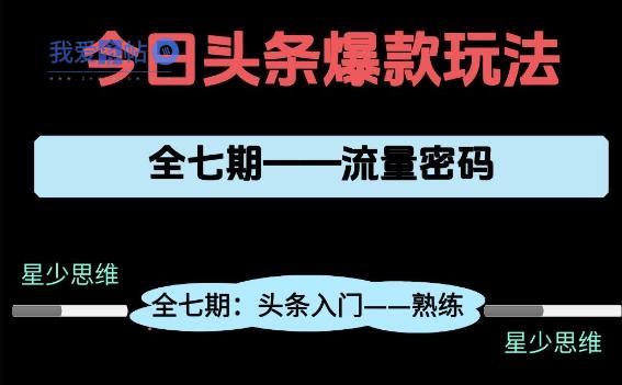 头条系列全七期项目拆解，全是干货，新手从0-1必经过程，99的人会踩的坑-我爱发帖