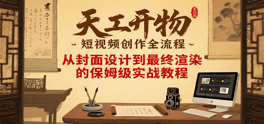 天工开物短视频创作全流程，从封面设计到最终渲染的保姆级实战教程-我爱发帖
