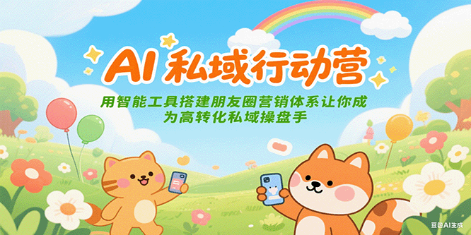 AI私域行动营：用智能工具搭建朋友圈营销体系让你成为高转化私域操盘手-我爱发帖