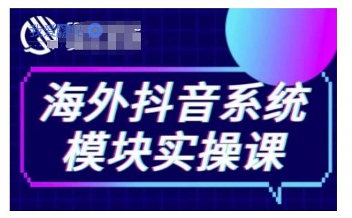 海外抖音Tiktok系统模块实操课，TK短视频带货，TK直播带货，TK小店端实操等-我爱发帖