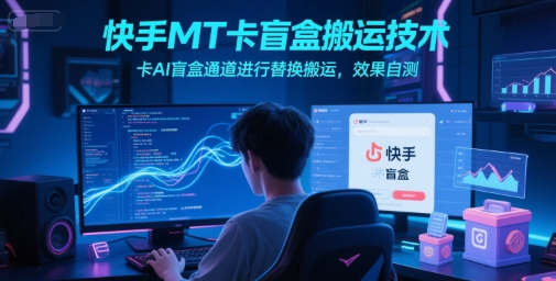 快手MT卡盲盒搬运技术，卡AI盲盒通道进行替换搬运，效果自测-我爱发帖