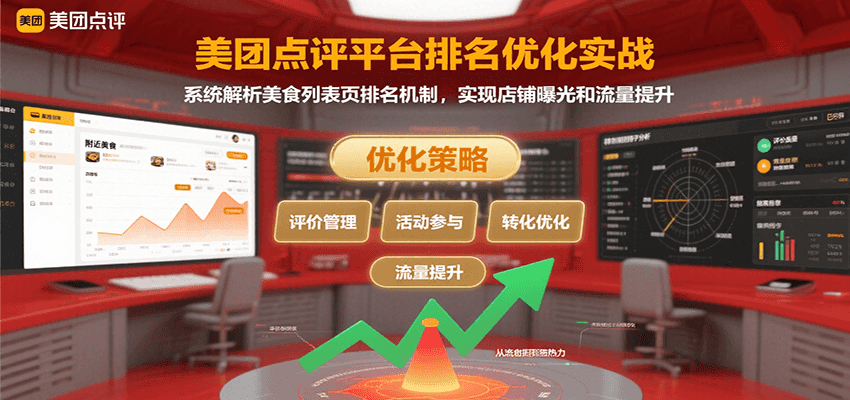 美团点评平台排名优化实战，系统解析美食列表页排名机制，实现店铺曝光和流量提升-我爱发帖