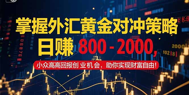 掌握外汇黄金对冲策略，日赚 800 – 2000，小众高回报创业机会，助你实…-我爱发帖