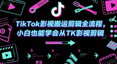 TikTok影视搬运剪辑全流程，小白也能学会从TK影视剪辑-我爱发帖