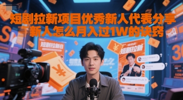 短剧拉新项目优秀新人代表分享新人怎么月入过1W的诀窍-我爱发帖