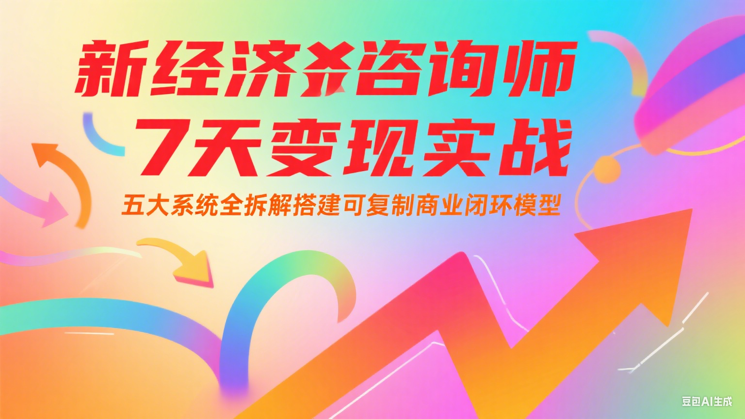 新经济咨询师 7 天变现实战：五大系统全拆解搭建可复制商业闭环模型-我爱发帖