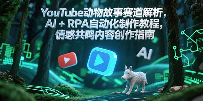 YouTube动物故事赛道解析，AI+RPA自动化制作教程，情感共鸣内容创作指南-我爱发帖