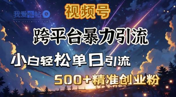 跨平台暴力引流，私域完美闭环，日引500+精准创业粉-我爱发帖