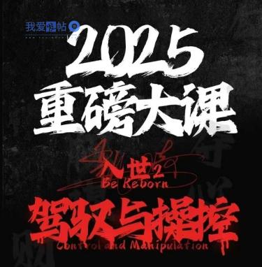 2025重磅大课，入世2，驾驭与控制-我爱发帖