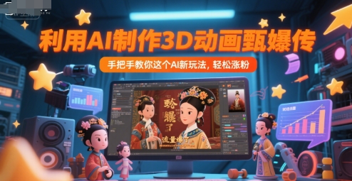 利用AI制作3D动画甄嬛传，流量爆了，手把手教你这个AI新玩法，轻松涨粉-我爱发帖