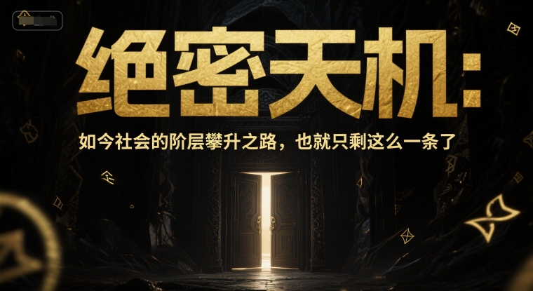 付费文章：绝密天机：如今社会的阶层攀升之路，也就只剩这么一条了-我爱发帖