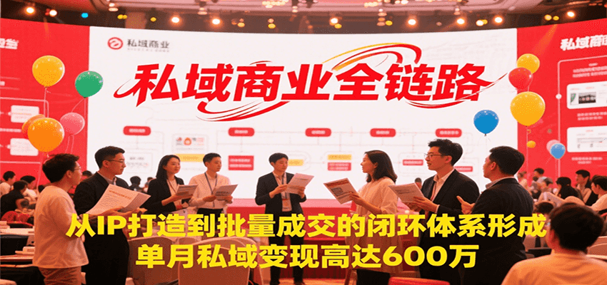 私域商业全链路，从IP打造到批量成交的闭环体系形成，单月私域变现600万-我爱发帖