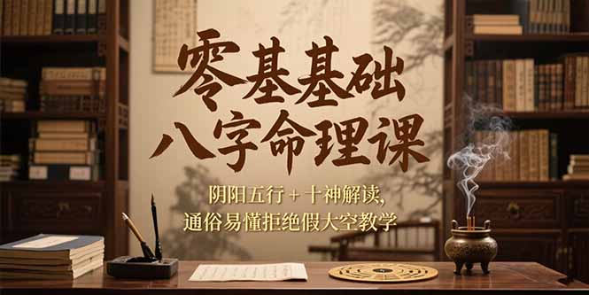 零基础八字命理课，阴阳五行+十神解读，通俗易懂拒绝假大空教学-我爱发帖