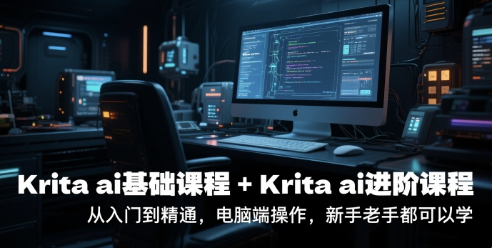 krita ai基础课程+Krita ai进阶课程，从入门到精通，电脑端操作，新手老手都可以学-我爱发帖