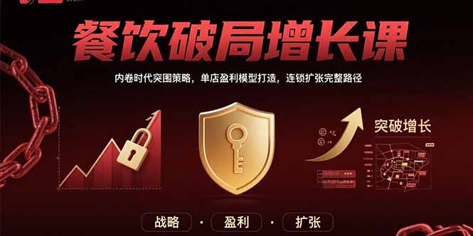 餐饮破局增长课：内卷时代突围策略，单店盈利模型打造，连锁扩张完整路径-我爱发帖