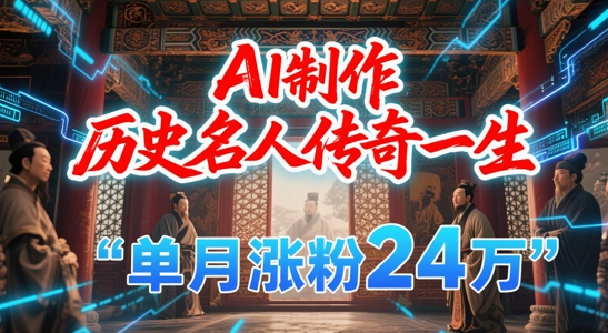 暴力起号！用AI制作历史名人传奇一生，单月涨粉24W，涨粉+变现赛道黑马来了-我爱发帖