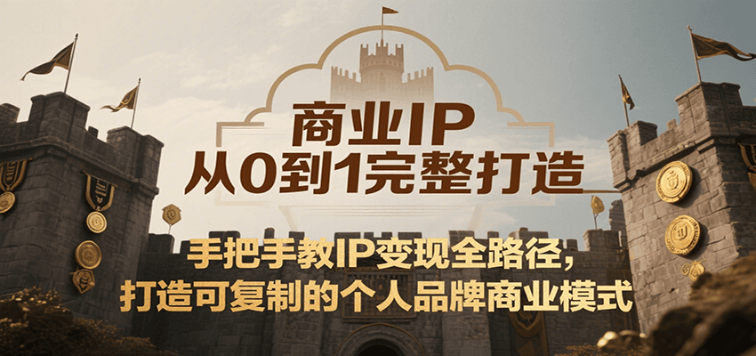 商业IP从0到1完整打造，手把手教IP变现全路径，打造可复制的个人品牌商业模式-我爱发帖