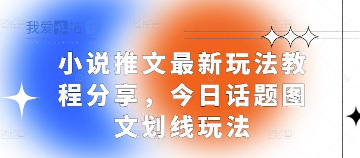 小说推文最新玩法教程分享，今日话题图文划线玩法-我爱发帖