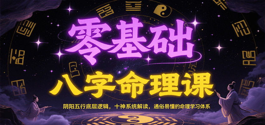 零基础八字命理课：阴阳五行底层逻辑，十神系统解读，通俗易懂的命理学习体系-我爱发帖