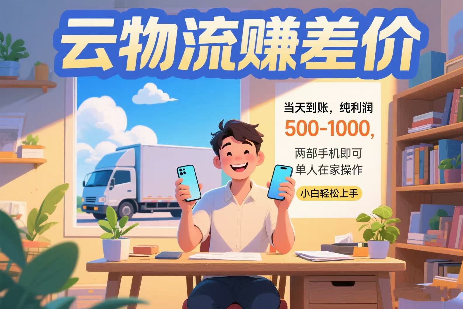 云物流赚差价 当天到账纯利润500-1000 两部手机即可 可单人在家操作 小…-我爱发帖