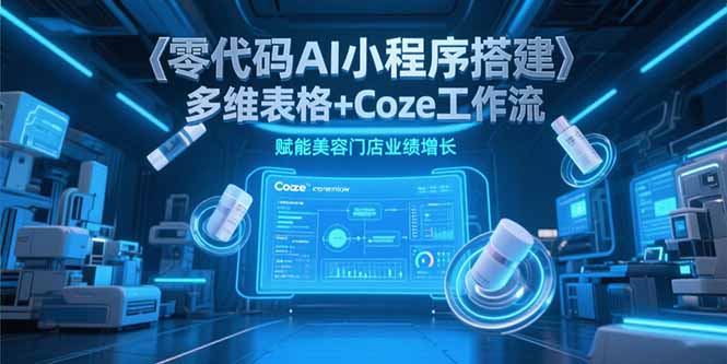 零代码AI小程序搭建，多维表格+Coze工作流，赋能美容门店业绩增长-我爱发帖