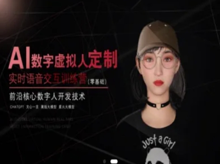 AI数字虚拟人定制，实时语音交互训练营(零基础)，前沿核心数字人开发技术-我爱发帖