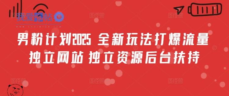 男粉计划2025  全新玩法打爆流量 独立网站 独立资源后台扶持【揭秘】-我爱发帖